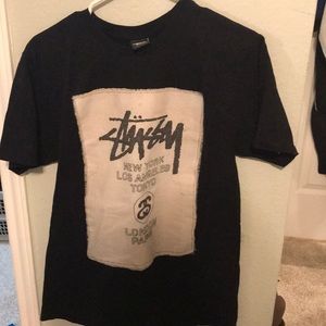 Stussy black graphic T-shirt